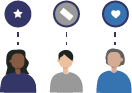 Psychographics data point icon