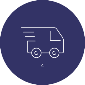 A delivery truck icon