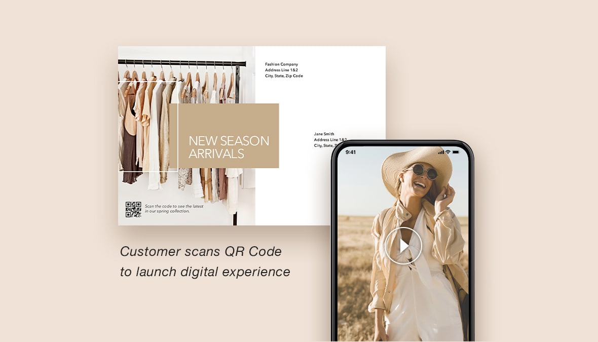 Customer scans QR Code to launch digital experience