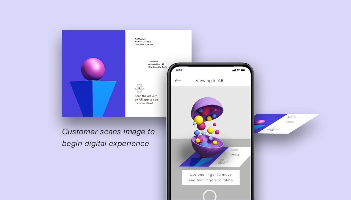 Customer scans image to begin digital experience
