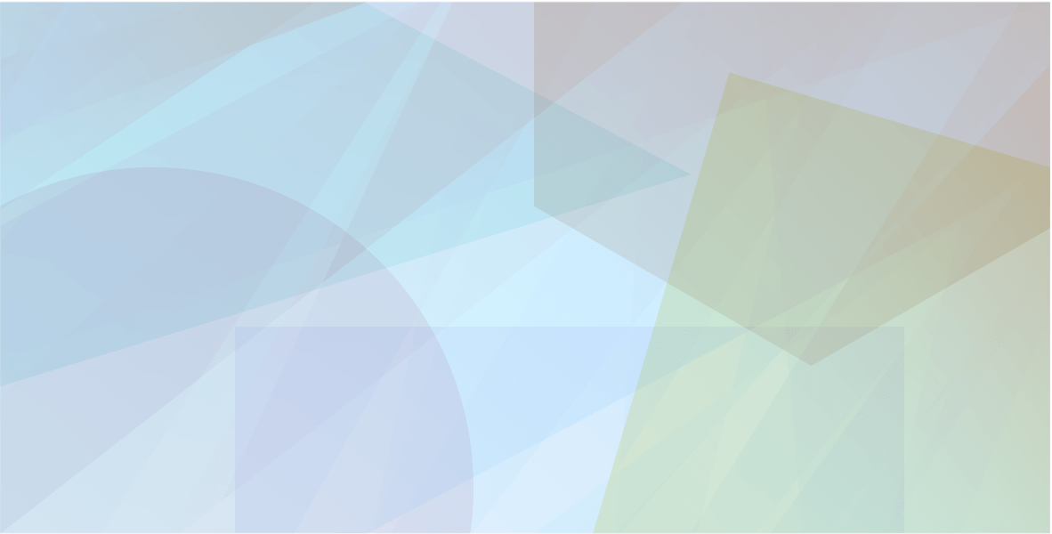 Abstract illustration of overlapping blue, green and purple shapes.