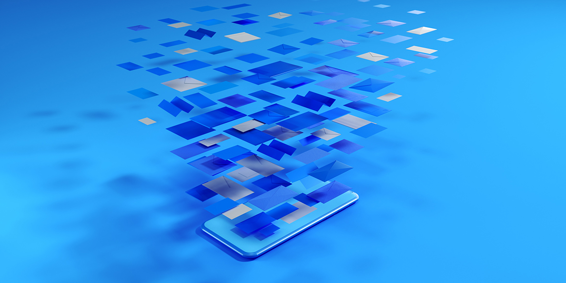 Pixels landing on the screen of a cell phone.