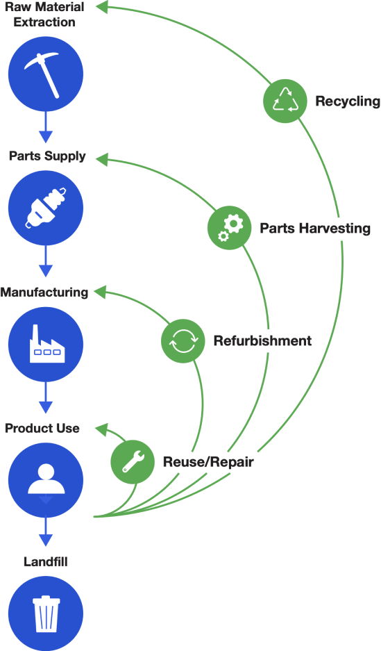 Linear vs. Circular illustration featuring loops.