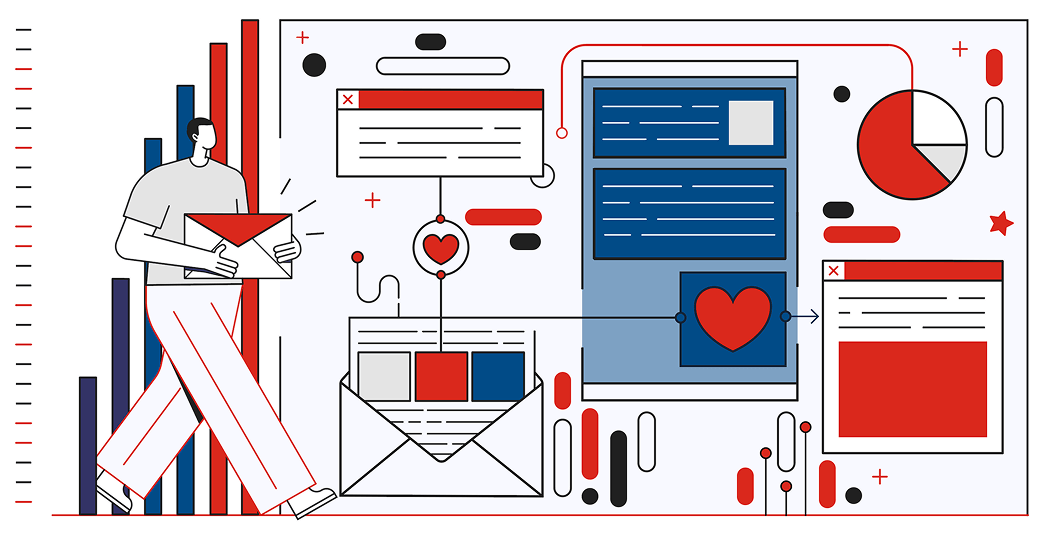 Modern illustration of a successfully integrated omnichannel campaign strategy.